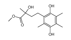 (+/-)-methyl 4-(2,5-dihydroxy-3,4,6-trimethylphenyl)-2-hydroxy-2-methylbutanoate Structure