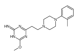 4-methoxy-6-[2-[4-(2-methylphenyl)piperazin-1-yl]ethyl]-1,3,5-triazin-2-amine结构式