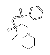 1-(2-benzenesulfonyl-2-ethanesulfonyl-ethyl)-piperidine Structure