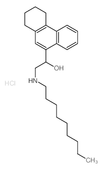 9-Phenanthrenemethanol,1,2,3,4-tetrahydro-a-[(nonylamino)methyl]-, hydrochloride (1:1) Structure