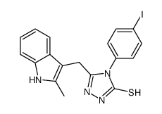 4-(4-iodophenyl)-3-[(2-methyl-1H-indol-3-yl)methyl]-1H-1,2,4-triazole-5-thione Structure