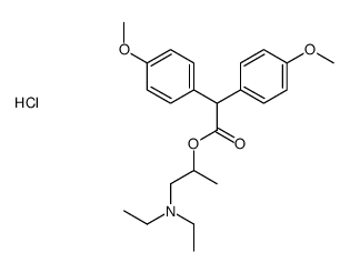 2-[2,2-bis(4-methoxyphenyl)acetyl]oxypropyl-diethylazanium,chloride结构式