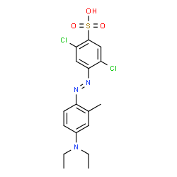 2,5-dichloro-4-[[4-(diethylamino)-o-tolyl]azo]benzenesulphonic acid Structure