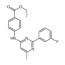 ethyl 4-[[2-(3-fluorophenyl)-6-methylpyrimidin-4-yl]amino]benzoate结构式