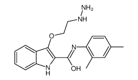 N-(2,4-dimethylphenyl)-3-(2-hydrazinylethoxy)-1H-indole-2-carboxamide结构式