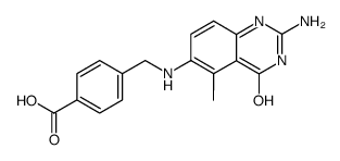 4-[(2-amino-5-methyl-4-oxo-3,4-dihydro-quinazolin-6-ylamino)-methyl]-benzoic acid结构式