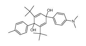 2,6-Di-tert-butyl-4-(4-dimethylamino-phenyl)-1-p-tolyl-cyclohexa-2,5-diene-1,4-diol结构式