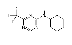 N-cyclohexyl-4-methyl-6-(trifluoromethyl)-1,3,5-triazin-2-amine Structure