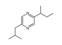 2-(1-methylpropyl)-5-(2-methylpropyl)pyrazine结构式