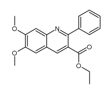 ethyl 6,7-dimethoxy-2-phenyl-3-quinolinecarboxylate Structure