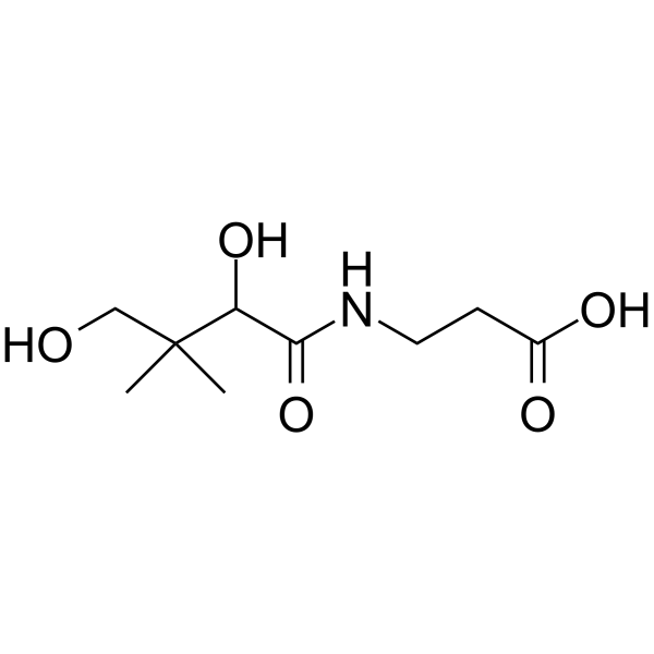 3-(2,4-二羟基-3,3-二甲基丁酰胺基)丙酸结构式