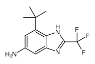 7-tert-butyl-2-(trifluoromethyl)-3H-benzimidazol-5-amine结构式