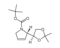 (1S,5S)-N-(tert-butoxycarbonyl)-5,6-O-isopropylidene-5,6-dihydroxy-2-pyrroline Structure