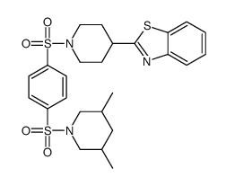 Piperidine, 1-[[4-[[4-(2-benzothiazolyl)-1-piperidinyl]sulfonyl]phenyl]sulfonyl]-3,5-dimethyl- (9CI) structure