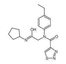 1,2,3-Thiadiazole-4-carboxamide,N-[2-(cyclopentylamino)-2-oxoethyl]-N-(4-ethylphenyl)-(9CI) structure