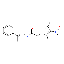 1H-Pyrazole-1-aceticacid,3,5-dimethyl-4-nitro-,[1-(2-hydroxyphenyl)ethylidene]hydrazide(9CI) Structure