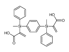 2-[[4-(1-carboxyethenyl-methyl-phenylsilyl)phenyl]-methyl-phenylsilyl]prop-2-enoic acid Structure