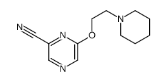 6-(2-piperidin-1-ylethoxy)pyrazine-2-carbonitrile结构式