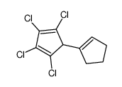 1,2,3,4-tetrachloro-5-(cyclopenten-1-yl)cyclopenta-1,3-diene结构式