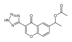 1-[4-oxo-3-(2H-tetrazol-5-yl)chromen-6-yl]ethyl acetate结构式