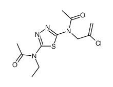 N-[5-(Acetyl-ethyl-amino)-[1,3,4]thiadiazol-2-yl]-N-(2-chloro-allyl)-acetamide结构式