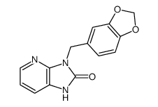 3-benzo[1,3]dioxol-5-ylmethyl-1,3-dihydro-imidazo[4,5-b]pyridin-2-one结构式