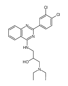 1-[2-(3,4-dichloro-phenyl)-quinazolin-4-ylamino]-3-diethylamino-propan-2-ol结构式