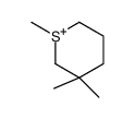 1,3,3-trimethylthian-1-ium结构式