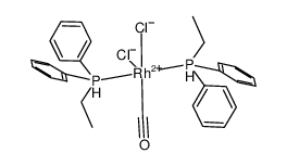 [Rh(CO)Cl2H(ethyldiphenylphosphine)2]结构式