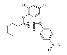 [2,4-dichloro-6-(4-nitrophenoxy)sulfonylphenyl] hexanoate Structure