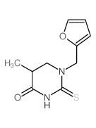 4(1H)-Pyrimidinone,1-(2-furanylmethyl)tetrahydro-5-methyl-2-thioxo-结构式