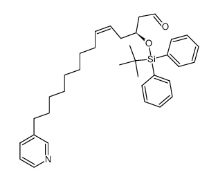 (Z)-(S)-3-(tert-Butyl-diphenyl-silanyloxy)-14-pyridin-3-yl-tetradec-5-enal结构式