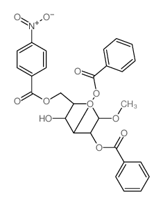 (4,5-dibenzoyloxy-3-hydroxy-6-methoxy-oxan-2-yl)methyl 4-nitrobenzoate Structure