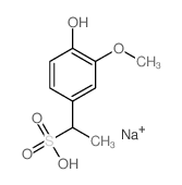 1-(4-hydroxy-3-methoxy-phenyl)ethanesulfonic acid结构式