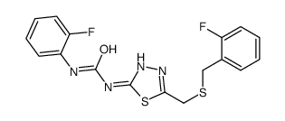 1-(2-fluorophenyl)-3-[5-[(2-fluorophenyl)methylsulfanylmethyl]-1,3,4-thiadiazol-2-yl]urea结构式