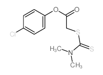 Acetic acid,2-[[(dimethylamino)thioxomethyl]thio]-, 4-chlorophenyl ester Structure