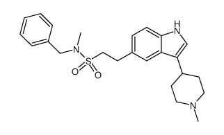 2-[3-(1-methylpiperidin-4-yl)-1H-indol-5-yl]ethanesulfonic acid benzylmethylamide结构式