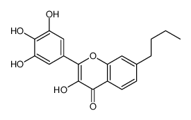 7-butyl-3-hydroxy-2-(3,4,5-trihydroxyphenyl)chromen-4-one Structure