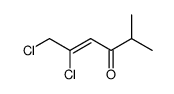 5,6-dichloro-2-methyl-hex-4-en-3-one结构式