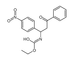 ethyl N-[1-(4-nitrophenyl)-3-oxo-3-phenylpropyl]carbamate结构式