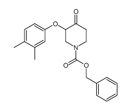 1-Piperidinecarboxylic acid,3-(3,4-dimethylphenoxy)-4-oxo-,phenylmethyl ester结构式