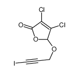 3,4-dichloro-2-(3-iodoprop-2-ynoxy)-2H-furan-5-one结构式