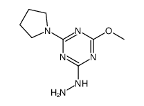 (4-methoxy-6-pyrrolidin-1-yl-1,3,5-triazin-2-yl)hydrazine结构式