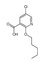 5-chloro-2-pentoxypyridine-3-carboxylic acid结构式