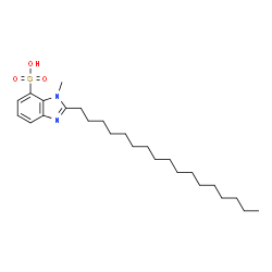 2-heptadecyl-1-methyl-1H-benzimidazolesulphonic acid结构式