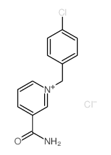 Pyridinium,3-(aminocarbonyl)-1-[(4-chlorophenyl)methyl]-, chloride (1:1) Structure