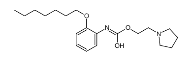 2-pyrrolidin-1-ylethyl N-(2-heptoxyphenyl)carbamate Structure