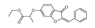 ethyl 2-[(2-benzylidene-3-oxo-1-benzofuran-6-yl)oxy]propanoate Structure