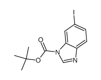 6-iodo-benzoimidazole-1-carboxylic acid tert-butyl ester Structure