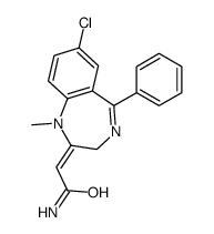 (2E)-2-(7-chloro-1-methyl-5-phenyl-3H-1,4-benzodiazepin-2-ylidene)acetamide Structure